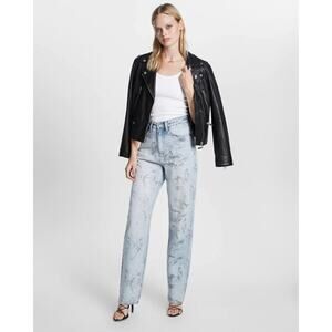 Ksubi Playback Butterfly High Rise Straight Leg Light Wash Jeans Size‎ 30 Edgy